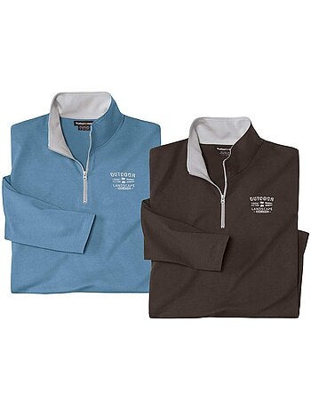 Lot de 2 sous-pulls col zippé - atlas for men