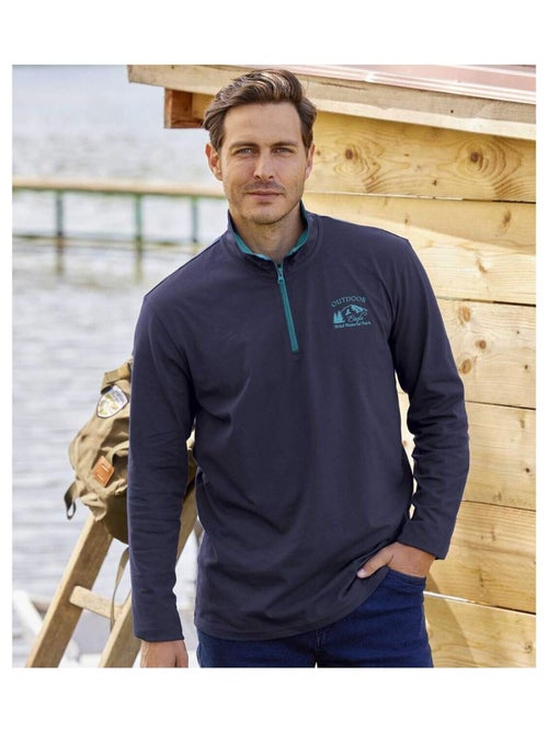 Lot de 2 Sous-Pulls Col Zippé Outdoor   - ATLAS FOR MEN - Kiabi