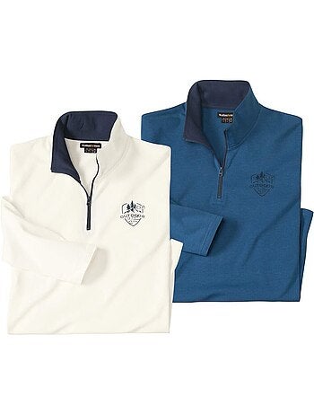 Lot de 2 sous-pulls col zippé - atlas for men