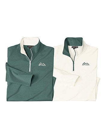 Lot de 2 Sous-Pulls Jersey Col Zipp? RX-Trem - ATLAS FOR MEN