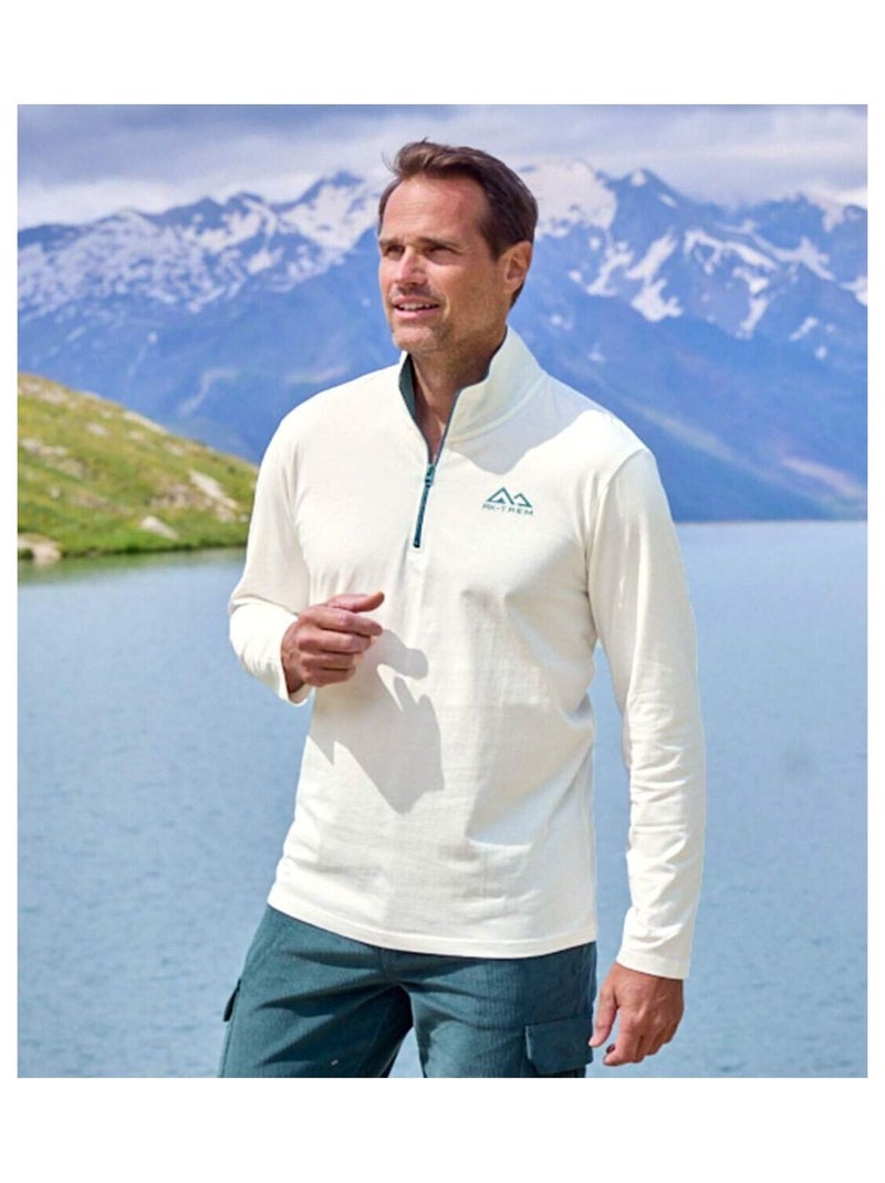 Lot de 2 Sous-Pulls Jersey Col Zippé RX-Trem   - ATLAS FOR MEN Blanc Vert - Kiabi