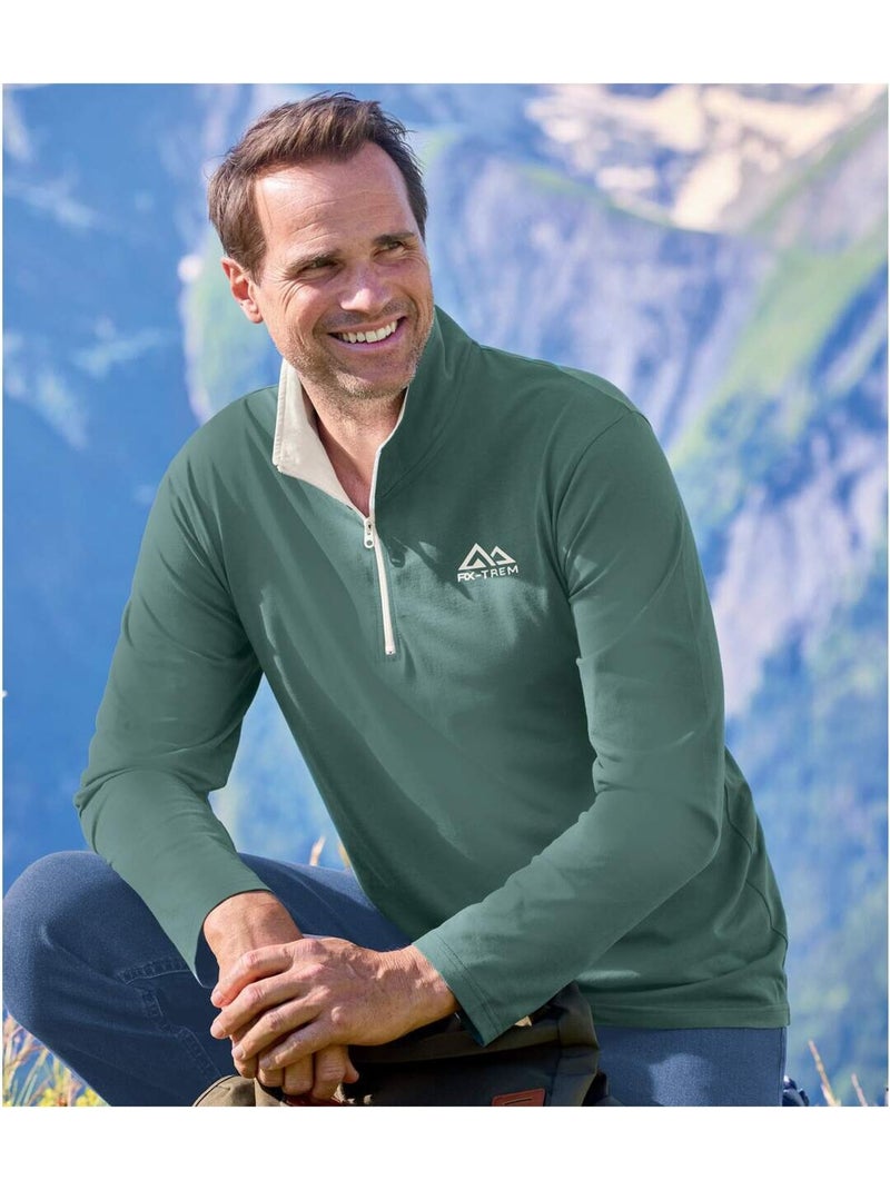 Lot de 2 sous-pulls jersey col zippé rx-trem   - atlas for men Blanc Vert - Kiabi