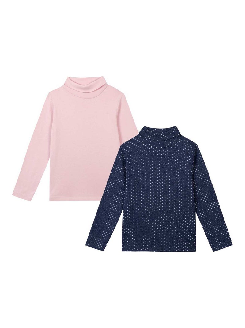 Lot De 2 Sous-pulls Oeko-tex 'miniman' Rose pâle - Kiabi
