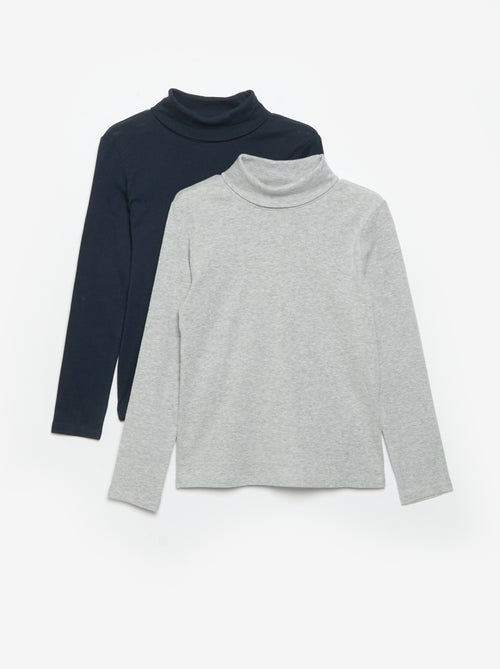 Lot de 2 sous-pulls unis - Kiabi