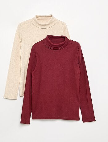 Lot de 2 sous-pulls unis