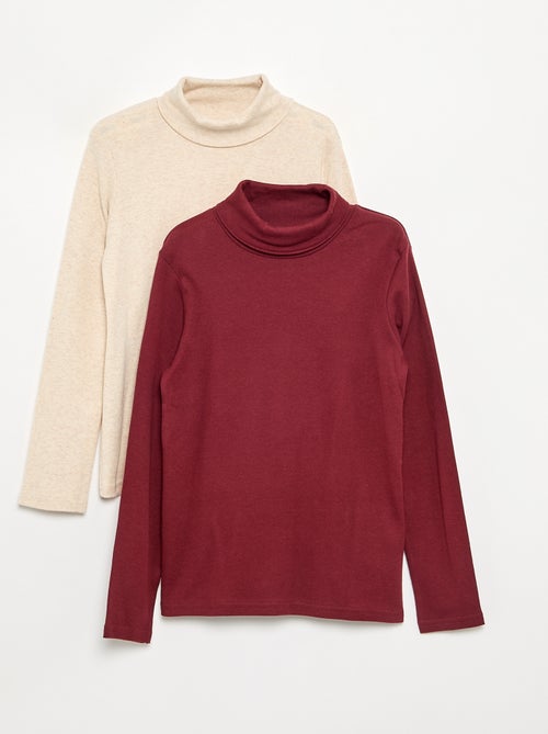 Lot de 2 sous-pulls unis - Kiabi