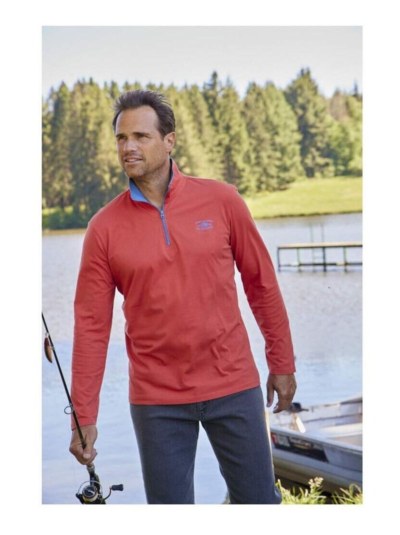 Lot de 2 Sous-Pulls Zippés   - ATLAS FOR MEN Bleu Orange - Kiabi