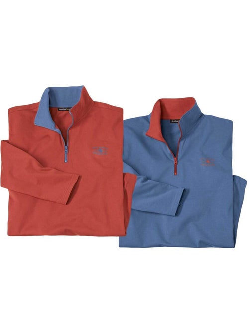 Lot de 2 sous-pulls zippés   - atlas for men - Kiabi