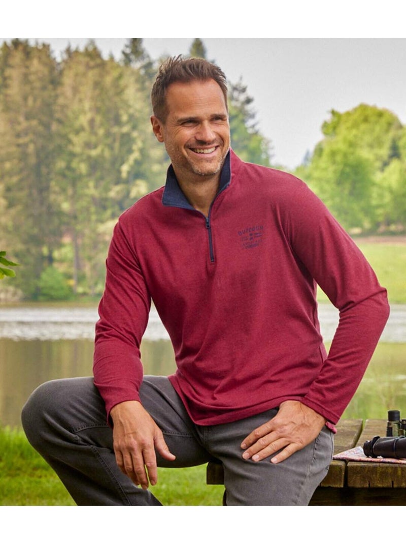 Lot de 2 sous-pulls zippés outdoor  - atlas for men Blanc Bordeaux - Kiabi