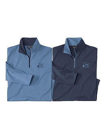 Lot de 2 Sous-Pulls Zippés Outdoor - ATLAS FOR MEN