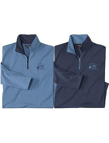 Lot de 2 sous-pulls zippés outdoor - atlas for men