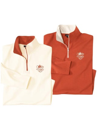 Lot de 2 Sous-Pulls Zippés Sport   - ATLAS FOR MEN