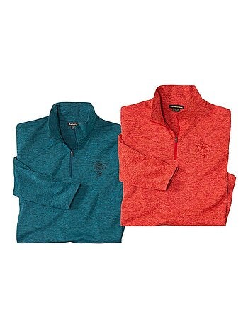 Lot de 2 Sous-Pulls Zippés Sport - ATLAS FOR MEN
