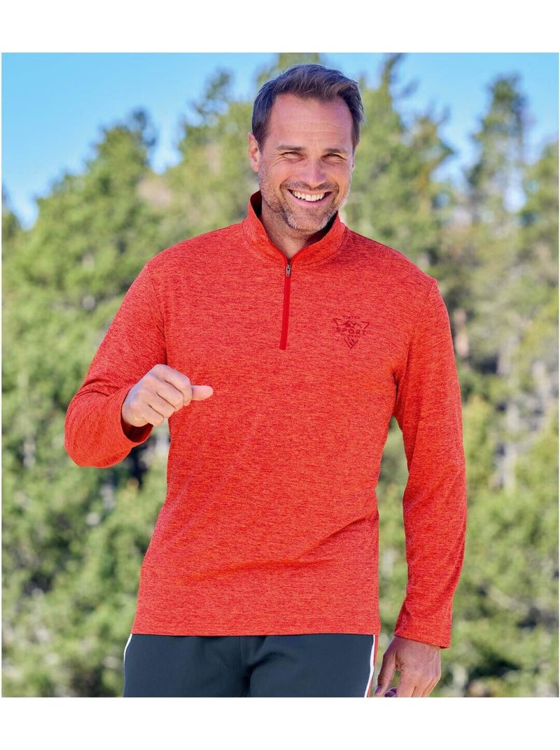 Lot de 2 Sous-Pulls Zippés Sport   - ATLAS FOR MEN Bleu Orange - Kiabi