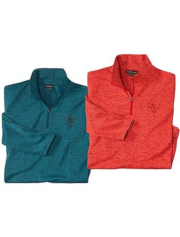 Lot de 2 sous-pulls zippés sport - atlas for men