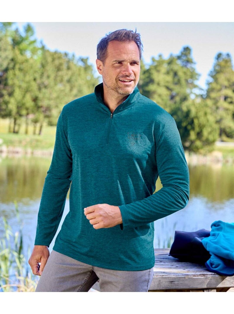 Lot de 2 sous-pulls zippés sport   - atlas for men Bleu Orange - Kiabi