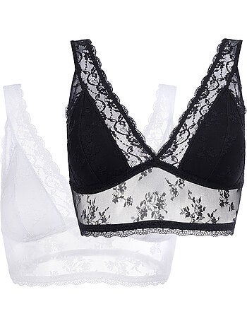 Lot de 2 Soutien-gorge corbeille en dentelle Dorina
