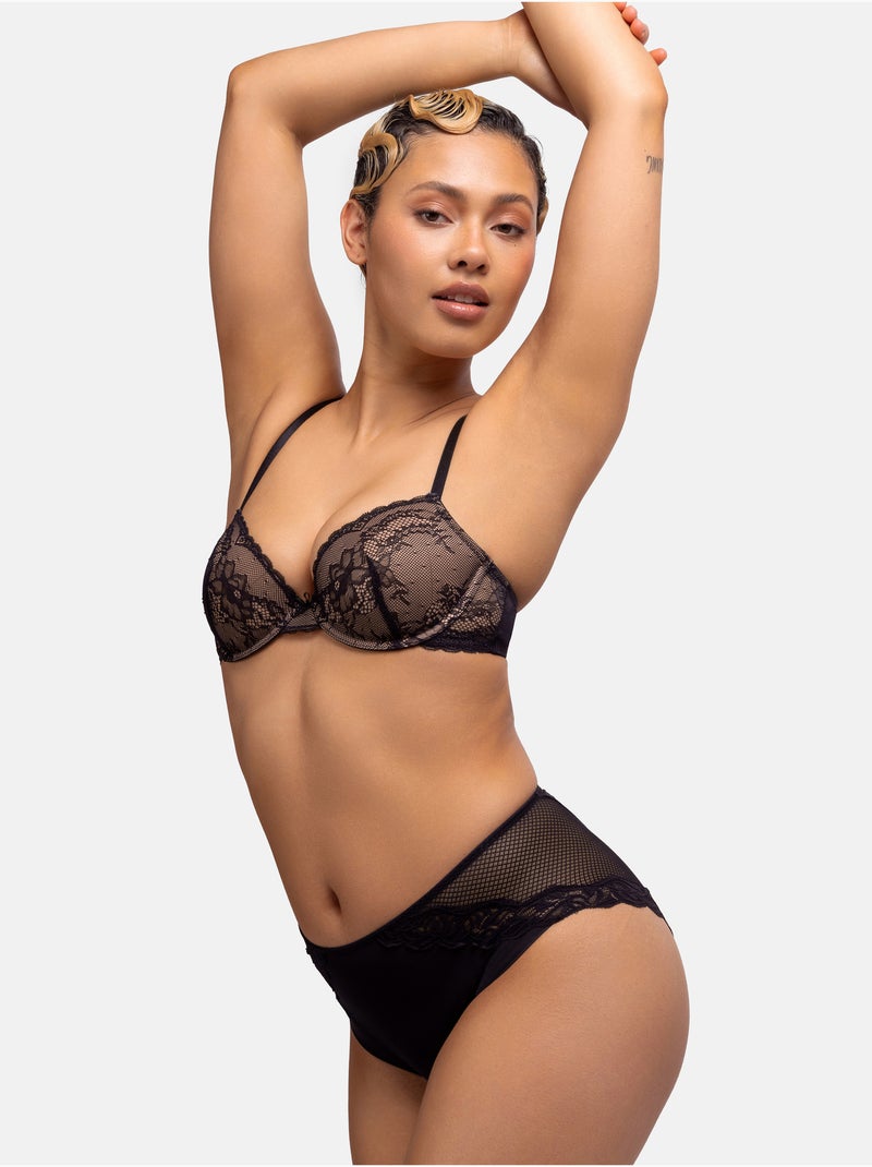 Lot de 2 soutien-gorge demi coques chloe Dorina Noir Rose - Kiabi