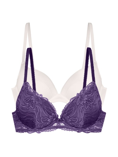 Lot de 2 soutien-gorge plongeant angie push-up Dorina - Kiabi