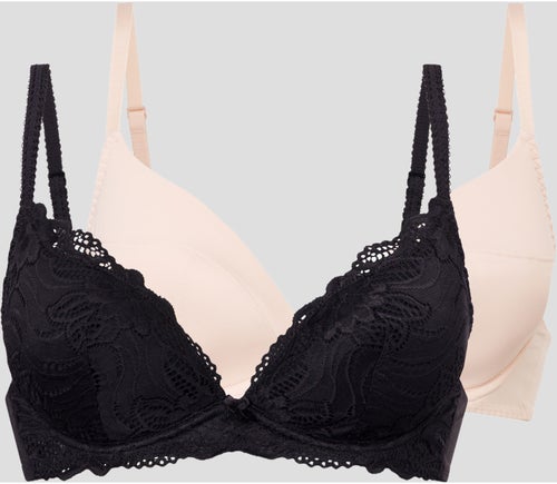 Lot de 2 soutien-gorge plongeant angie push-up Dorina - Kiabi
