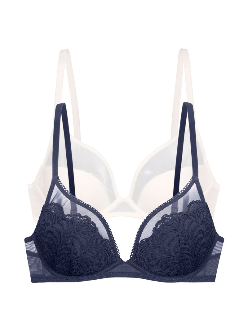 Lot de 2 soutien-gorge plongeant lincoln Dorina Ivoire - Kiabi