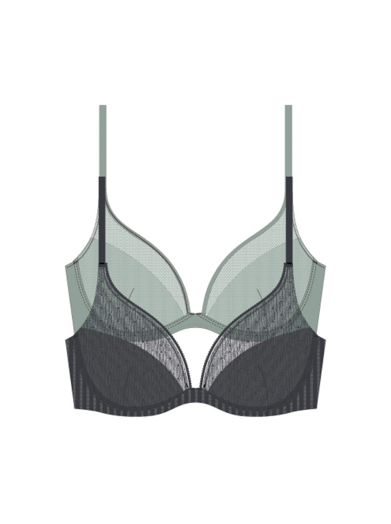 Lot de 2 soutien-gorge plongeant madison Dorina Gris - Kiabi