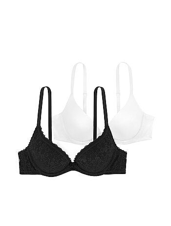 Lot de 2 soutien-gorge plongeant push-up sonia Dorina