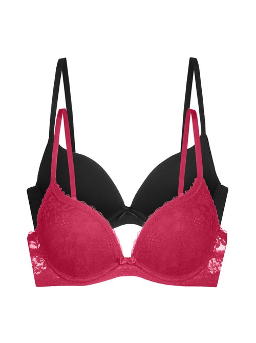 Lot de 2 soutien-gorge plongeant push-up sonia Dorina - Kiabi