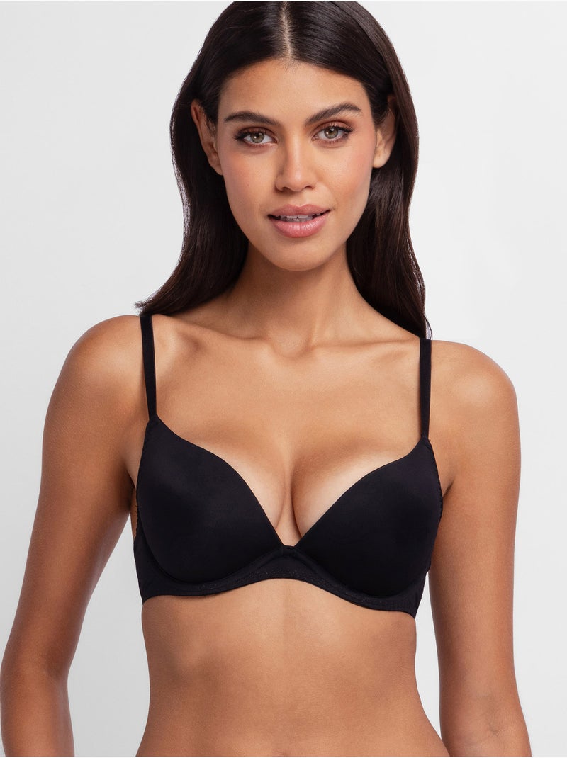 Lot de 2 soutien-gorge plongeant push-up willa Dorina Noir Magenta - Kiabi