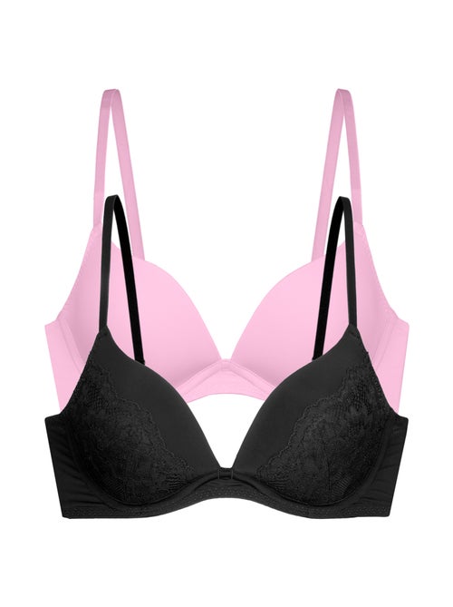 Lot de 2 soutien-gorge plongeant push-up willa Dorina - Kiabi