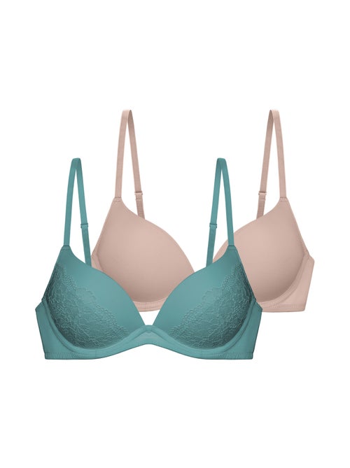 Lot de 2 soutien-gorge plongeant push-up yahara Dorina - Kiabi