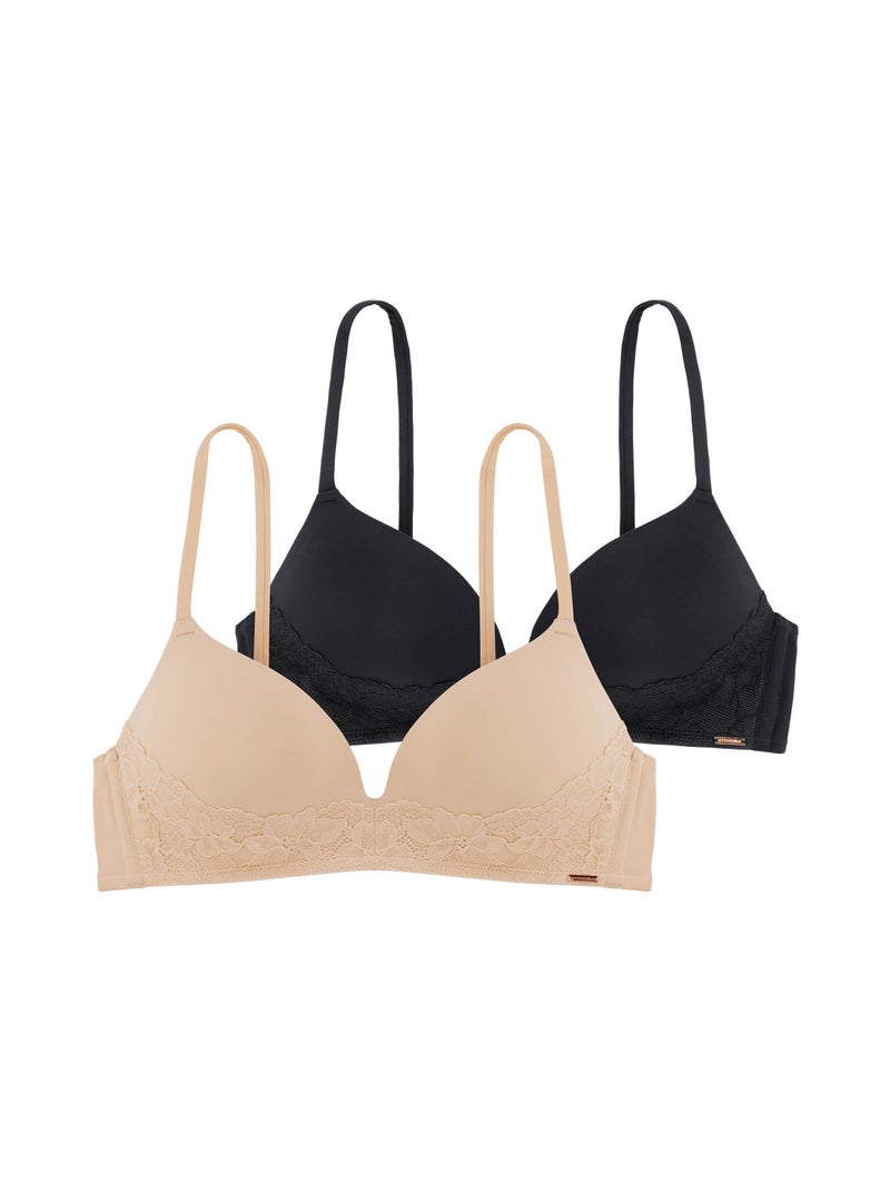 Lot de 2 soutien-gorge souples fili Dorina Noir - Kiabi
