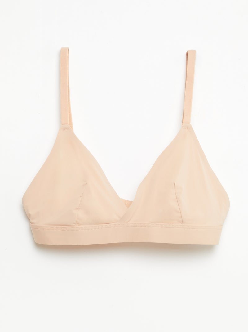 Lot de 2 soutien-gorge triangles en microfibre Beige - Kiabi