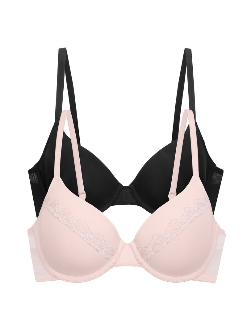 Lot de 2 soutiens-gorge corbeille Jana Dorina Noir - Kiabi