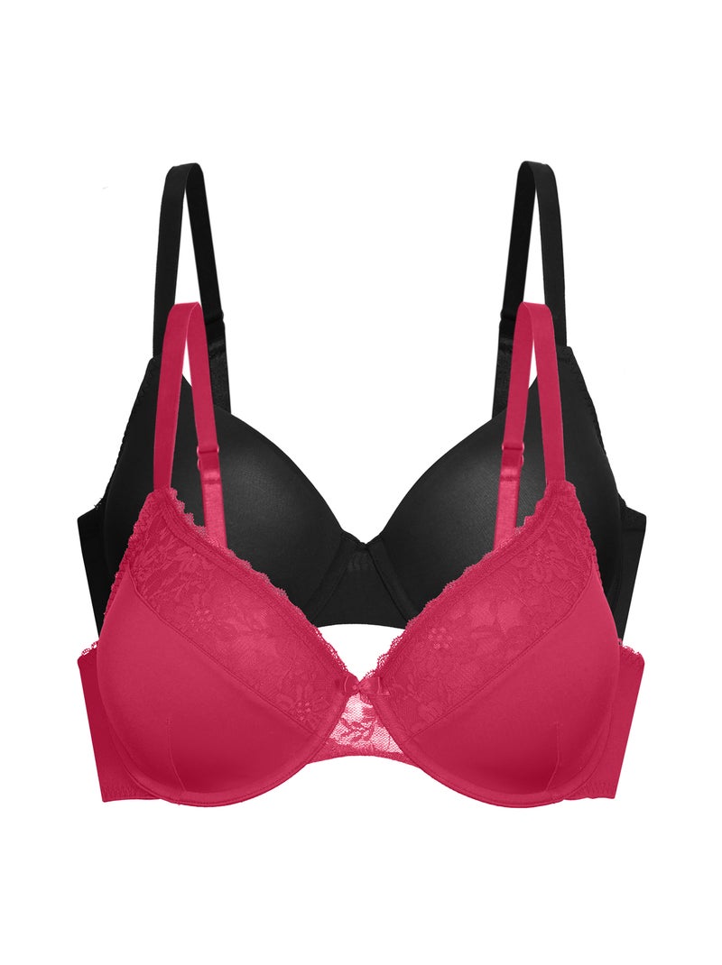 Lot de 2 soutiens-gorge corbeille Sonia Dorina Noir - Kiabi
