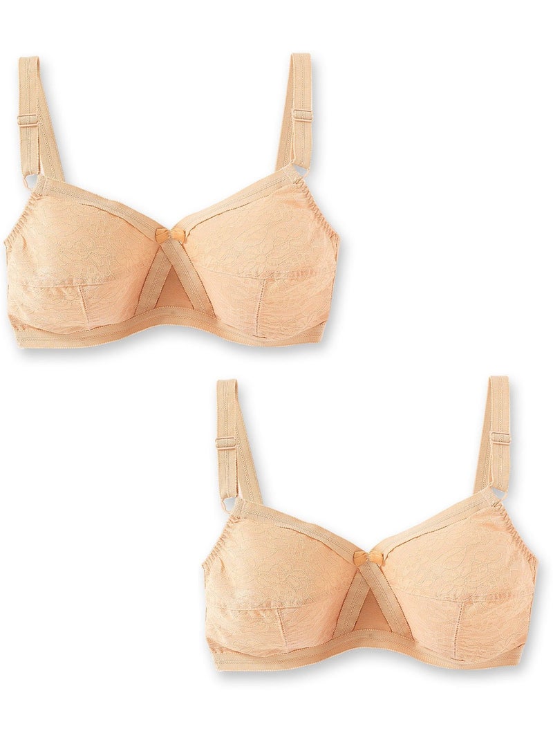 Lot de 2 soutiens-gorge dentelle - DAXON Beige - Kiabi