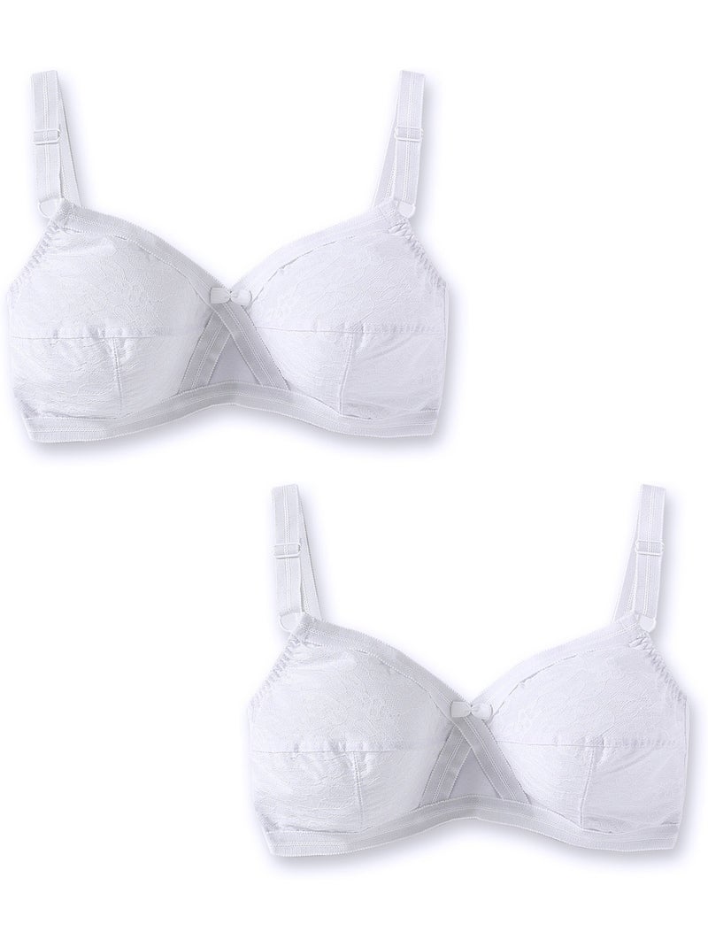 Lot de 2 soutiens-gorge dentelle - DAXON Blanc - Kiabi