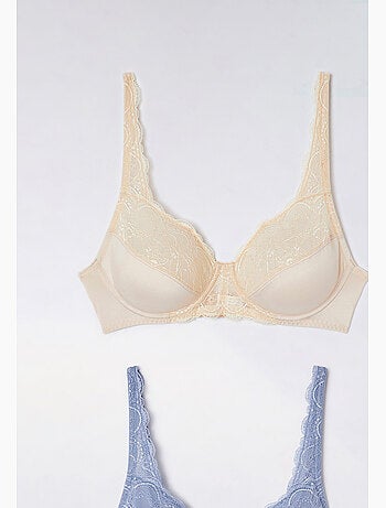 Lot de 2 soutiens-gorge dentelle à armatures - Damart