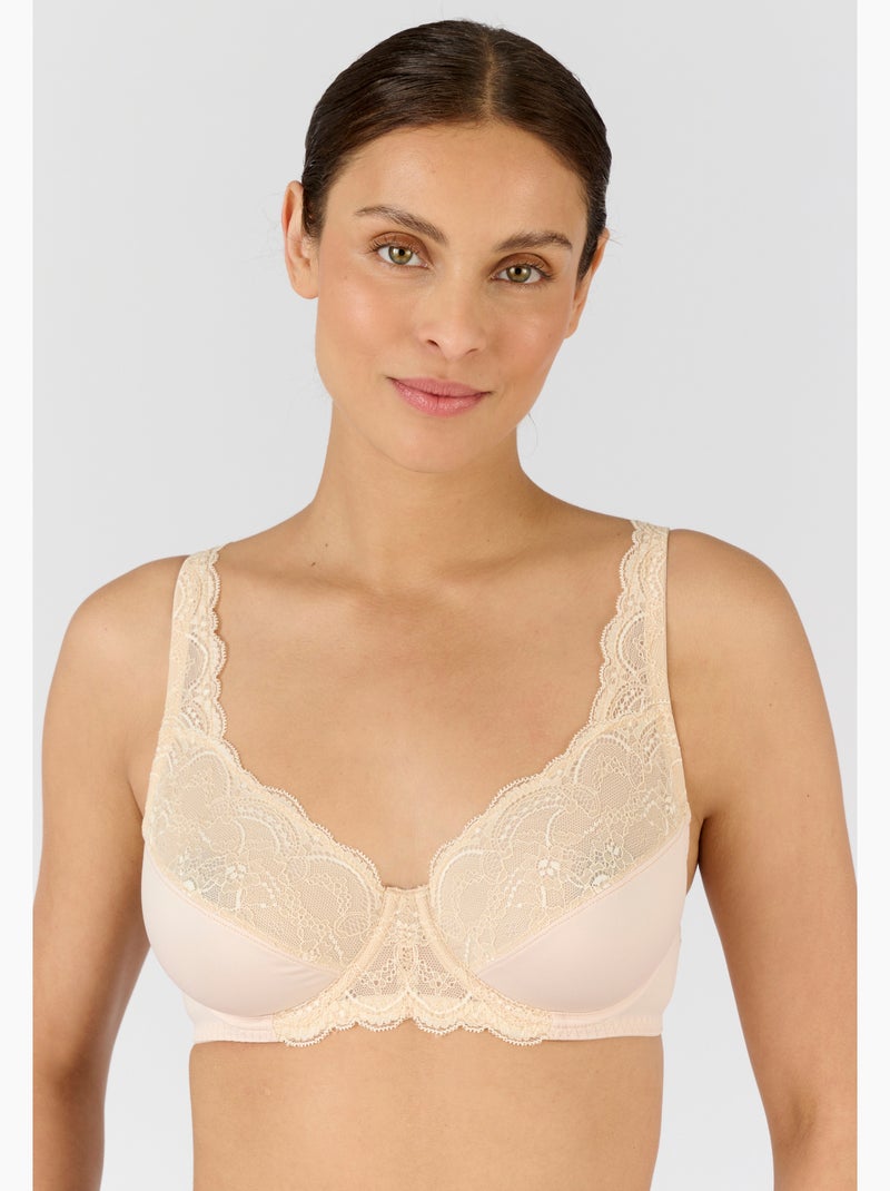 Lot de 2 soutiens-gorge dentelle à armatures - Damart Bleu - Kiabi