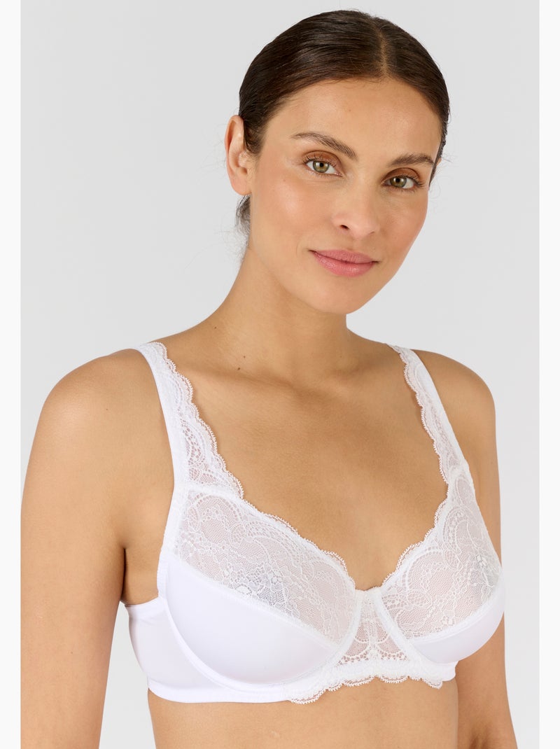 Lot de 2 soutiens-gorge dentelle à armatures - Damart Rose - Kiabi