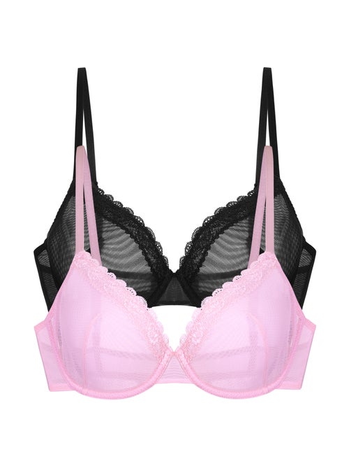 Lot de 2 soutiens-gorge emboîtants sans coques Misha - Kiabi