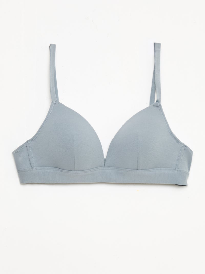 Lot de 2 soutiens-gorge en coton Bleu - Kiabi