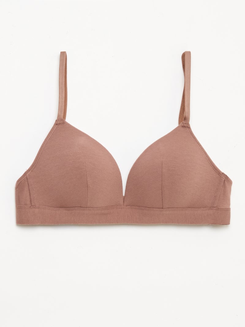 Lot de 2 soutiens-gorge en coton Ecru - Kiabi