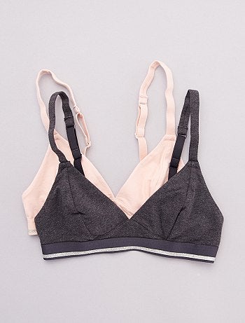 Lot de 2 soutiens-gorge sans armature