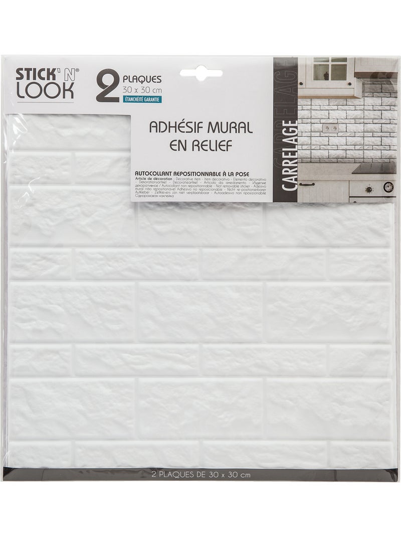 Lot de 2 stickers CARO Blanc - Kiabi
