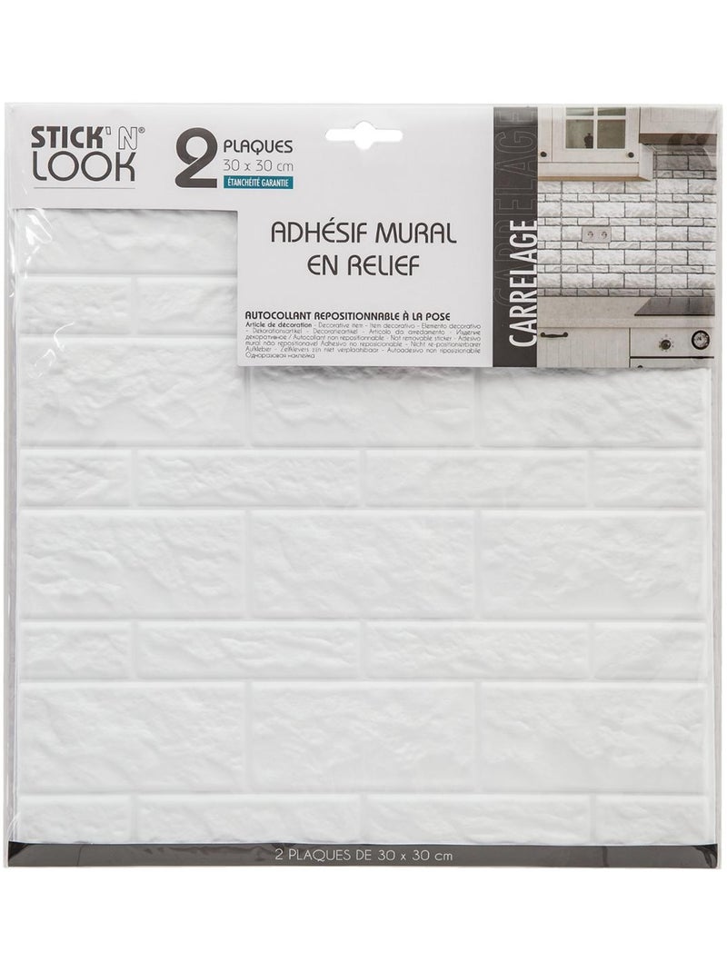 Lot de 2 stickers CARO Blanc - Kiabi