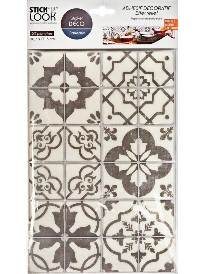 Lot de 2 stickers CARO Blanc - Kiabi