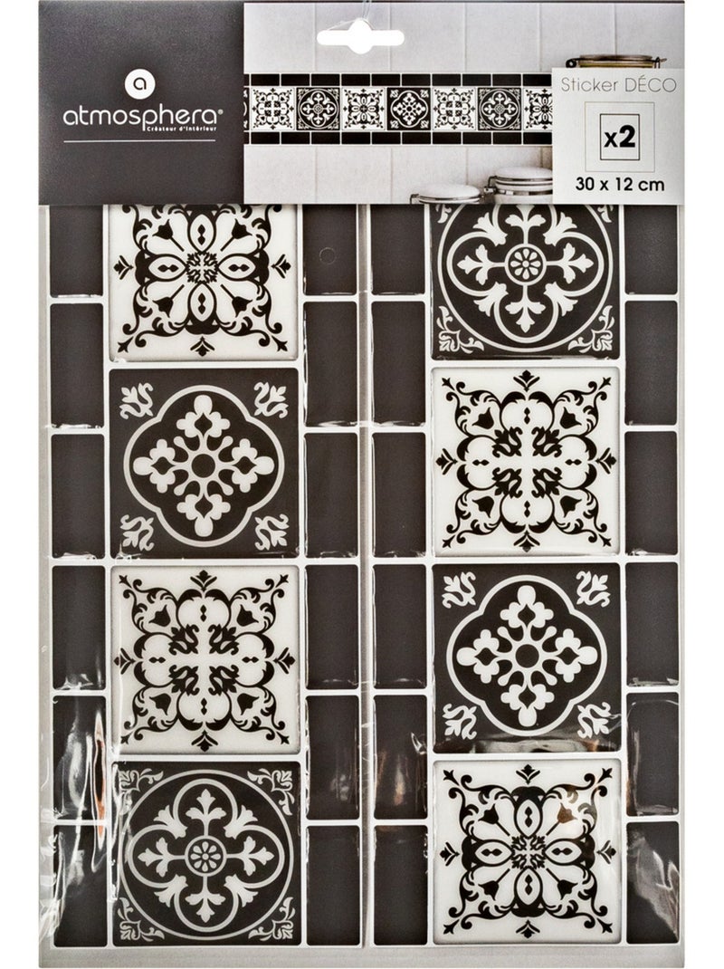 Lot de 2 stickers CARO Gris - Kiabi