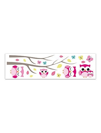 Lot de 2 stickers enfant à motifs chouette