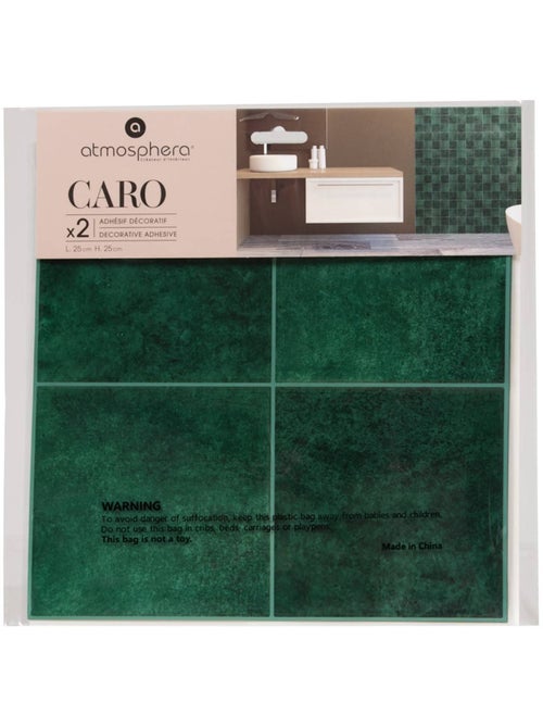 Lot de 2 stickers muraux carré CARO - Kiabi